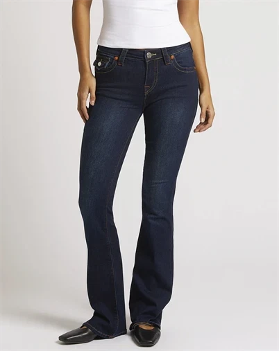 True Religion - Becca Mid Rise Bootcut Flap Jeans - Muddy Waters